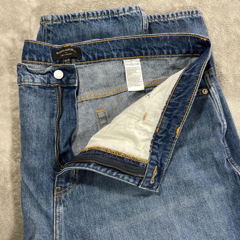 Banana Republic Curvy Straight‎ Jeans Womens 35/20 Blue Medium Wash Denim